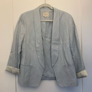 Loft Linen Blend Pale Blue Blazer